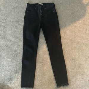 Madewell Black 10” High Rise Skinny Jeans